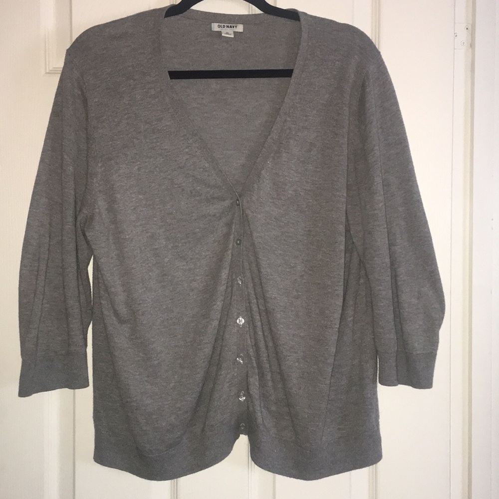Gray Old Navy Cardigan XXL